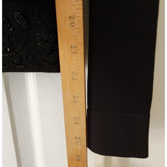 EMMA JAMES-Black-Beaded-Knit-Pullover-Cowl Neck-SIZE M-NWT - Picture 10 of 12